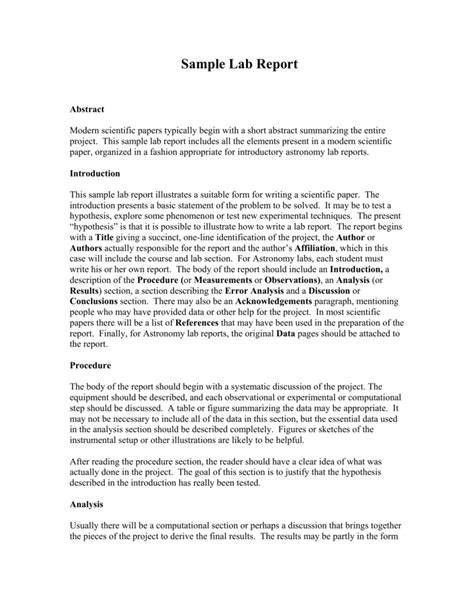 discussion example lab report|sample lab report example.
